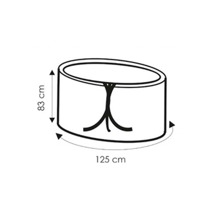 Housse de protection table jardin 125x83 cm - Bâche étanche et résistante
