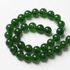Dunkelgrüne Chalcedon Jaden Naturstein 15" Glatte Lose Zwischenperlen 4/6/8/10/12mm für Schmuckherstellung DIY Armbänder Anhänger Zubehör