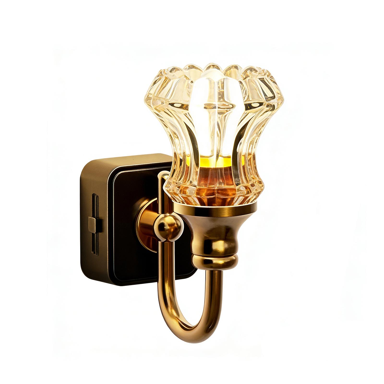 

Night Lights Plug Into Wall , LED Night Lights Plug In , Elegant Vintage LED Nights Light Wall Lamp , USB Retro Soft Warm Plug-in Walls Light Lamp One Size