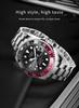 LIGE Men's Green Waterproof Quartz Calendar Sports Wristwatch
