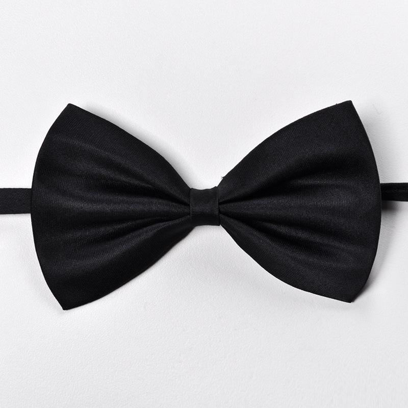 British Korean Style Red Black Men's Bow Single Layer Bow Tie