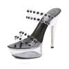 Fashion Shoes Woman Platform Sandals Summer Rose Sandals Slides Wedding Shoe Nightclub Sexy 13CM 15cm High-heeled Shoes Plus-size 34-44