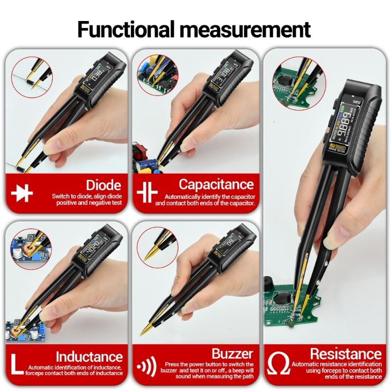 Tragbarer Tester für elektronische Bauteile Kleiner elektronischer Bauteiltester Leicht zu tragen für Ingenieure & Techniker