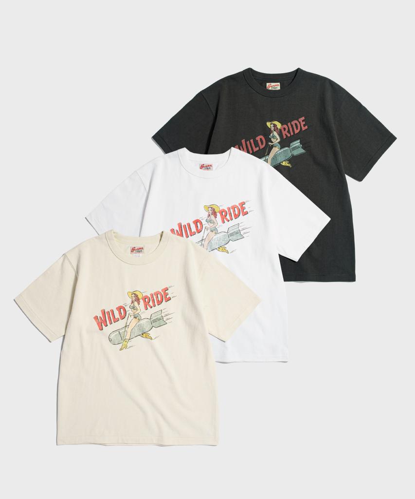Beulonseun Bomb Girl Loopwheeled Graphic Tee Apricot