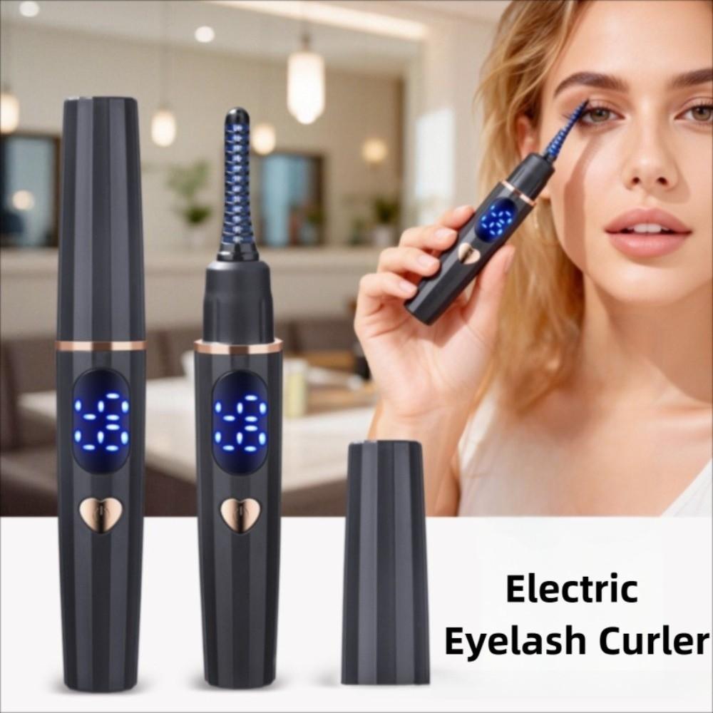Long-Lasting Styling Heated Eyelash Clip LED Screen Portable Eyelash Curling Device Daily Makeup