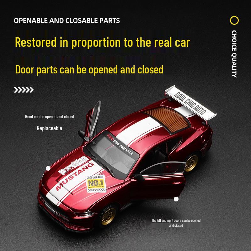 Caipo 2018 Ford Mustang GT 1:42 Diecast Model Car – Sports Sedan Ornament & Collector's Gift