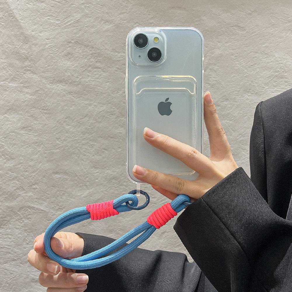 Lanyard Card Holder Phone Case For iPhone 16 Pro Max Funda iPhone 11 15 13 14 12 XR X Xs 7 8 Plus SE 6 15pro 13pro Silicon Cover