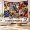 Custom Name Wall Hanging Tapestry,Demon Slayer Decorative Backdrop Tapestry For Dorm Home