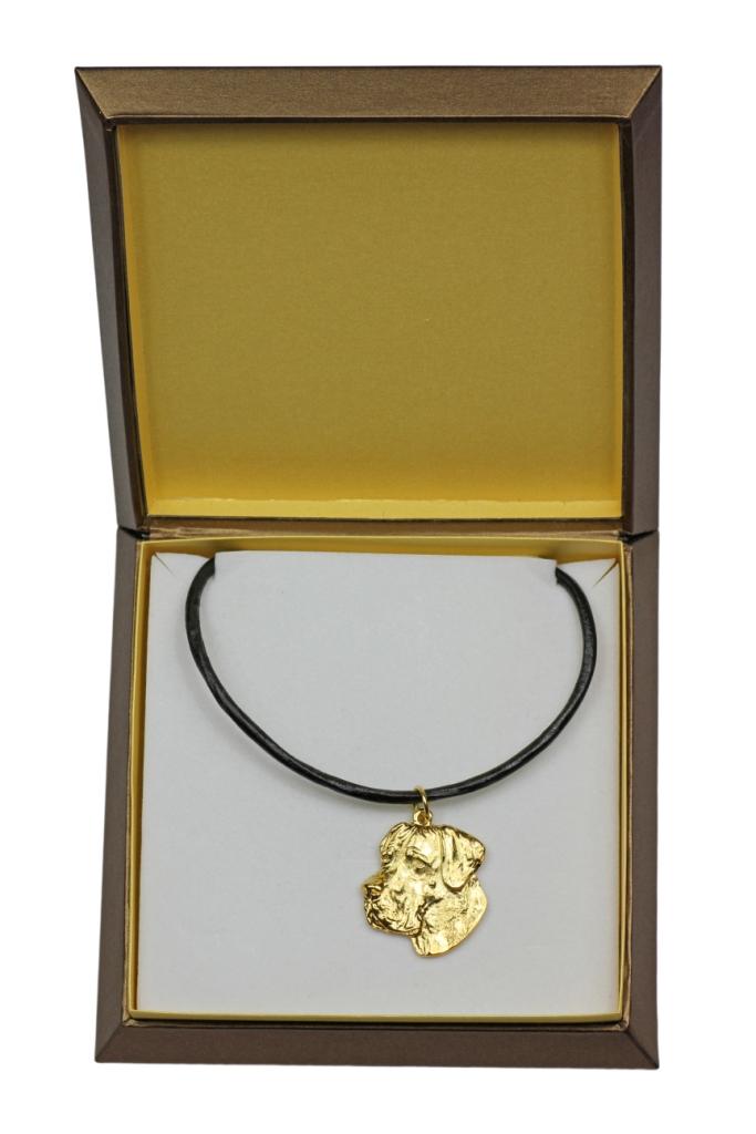 

Great Dane II - Dog necklace in gift box, gold-plated pendant for dog fan, striking jewellery by Art-Dog