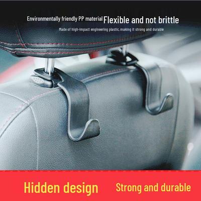 Compact Hidden Multifunction Car Seat Hook for Rear Storage