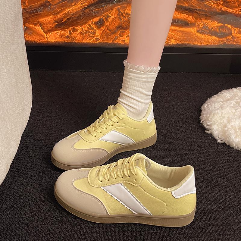 Autumn/Winter Fashion Trend Women's Casual Shoes College Style Toe Soft Comfortable Flat Shoes Outdoor Casual Sports Shoes