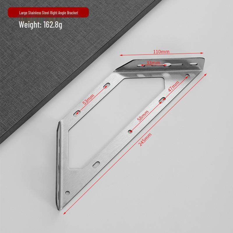 Stainless Steel 90° Right Angle Bracket for Bed/Table/Chair Support