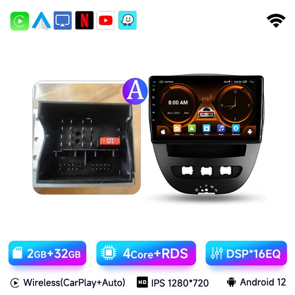 JIUYIN Android Car Radio Multimedia Player Stereo For Peugeot 107 Toyota Aygo Citroen C1 2005-2014 Navi Wireless Carplay Auto