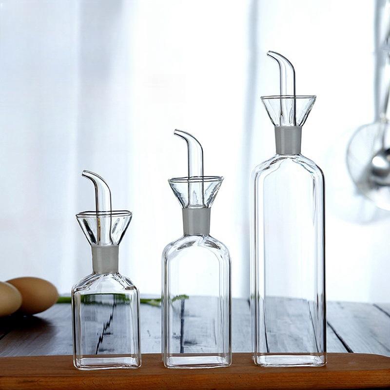 Household Leak Proof Oil Vinegar Pots Kitchen Soy Sauce Pot Tank Seasoning Bottle High Borosilicate Glass Oil Pot