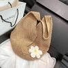 New Straw Bag Women's Summer Seaside Vacation Beach Bag Shoulder Bag Hand-woven Bag Large Capacity