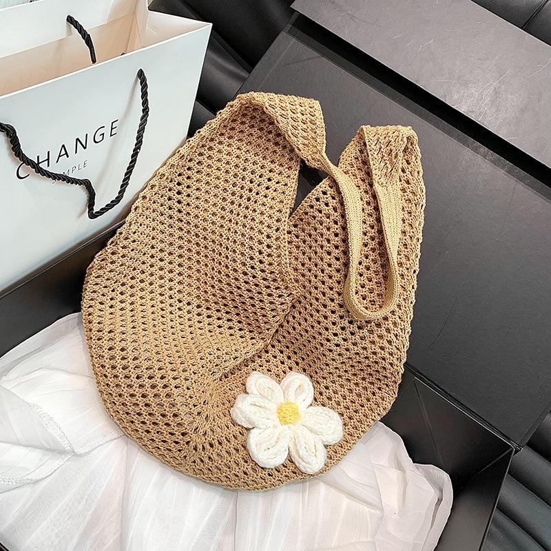 New straw bag women's summer seaside vacation beach bag shoulder bag hand-woven bag large capacity