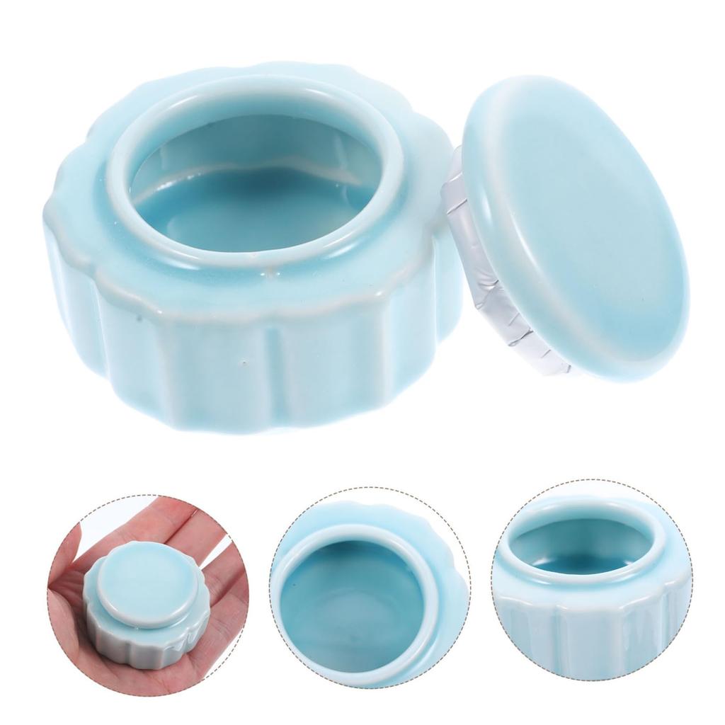 NUOLUX Ceramic Jar, Mini Rouge Lipstick Jar, Toner Storage, Small Ceramic Bottle, Travel, Multi-Purpose Storage, 65g