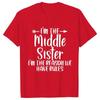 Sister Rules Gifts T Shirts Sweet Fashion Women Tshirt Funny Oldest Middle Youngest Sister Tees Sarcastic Sibling Matching Shirt