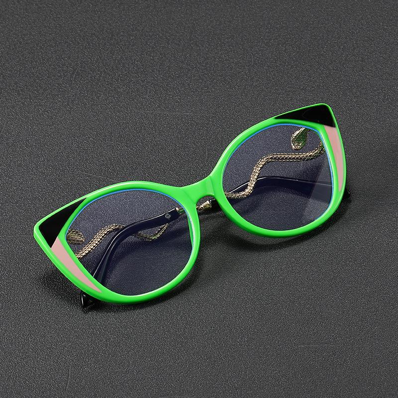 

Vintage Snake Cat Eye Reading Eye Glasses Women Myopia Customize Prescription Optical Lens Anti Blue Light Photochromic Frames 0