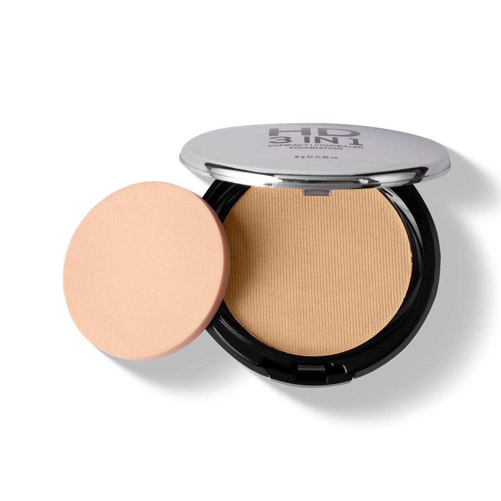 RENEE PRO HD 3 In 1 Compact,Concealer, Foundation - Ivorie, SPF 20, Matte Finish, High Coverage, Ultralight & Silky Smooth Finish, Enriched With Vi