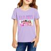 Fashionable Round Neck Short Sleeve Work Clothes Printed Tops For KID Summer Tops