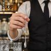 Long Handle Mixing Spoon Dual Head Bar Spoon, Cocktail Stirrers with Handle, Spiral Anti Slip Stainless Steel Drink Trident Tip for Coffee Drinks Tool