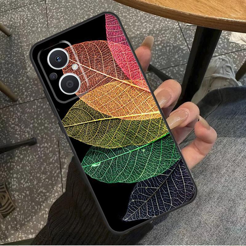 Colorful Leaves For OPPO Reno 10 11 12 13 14 Pro 7 8 Lite 8T 11F 12F 13F 14F OPPO Find X8 X9 X5 X6 Pro Case