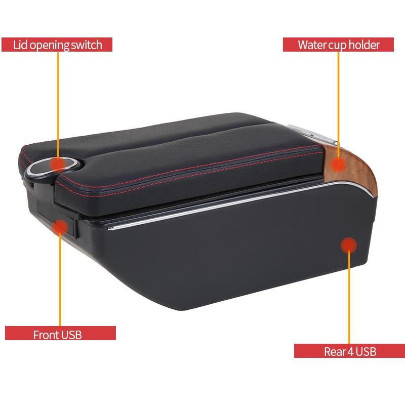 nlzh6 For Perodua Aruz armrest RUSH 2019 TOYOTA AVANZA center console retrofit multi-functional storage box car accessories with USB.