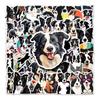Cute Dog Laptop Stickers 50PCS Border Collie Stickers Theme Decorative Waterproof Vinyl Decals for Journals And DIY Crafts High Quality PVC