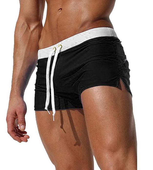 Men's European & American Quick-Dry Beach Shorts with Back Pocket Design
