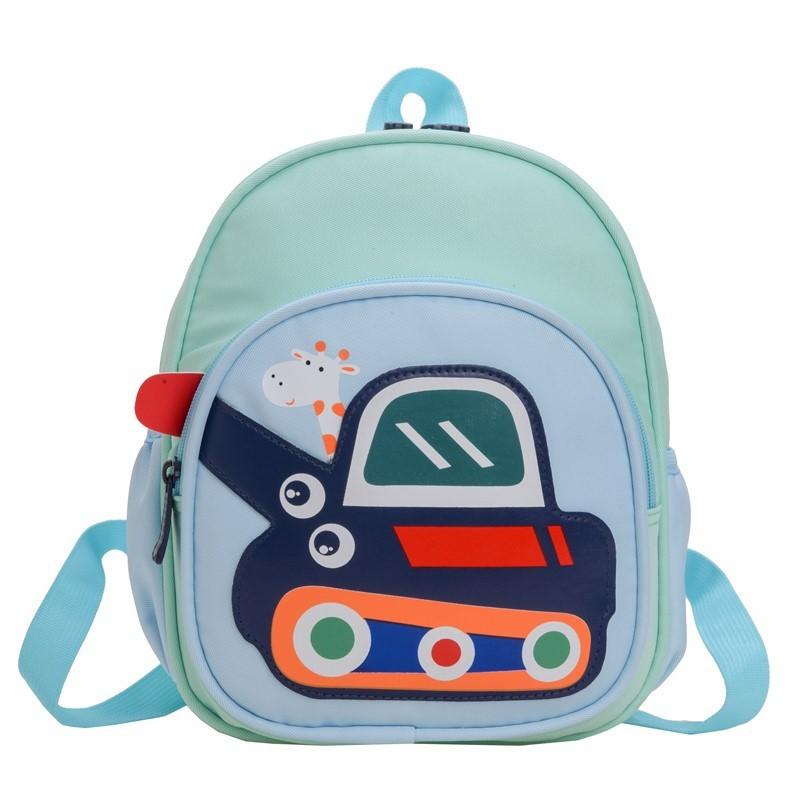 Backpack Cartoon Childrens With Excavator And Giraffe Print Design Daily For