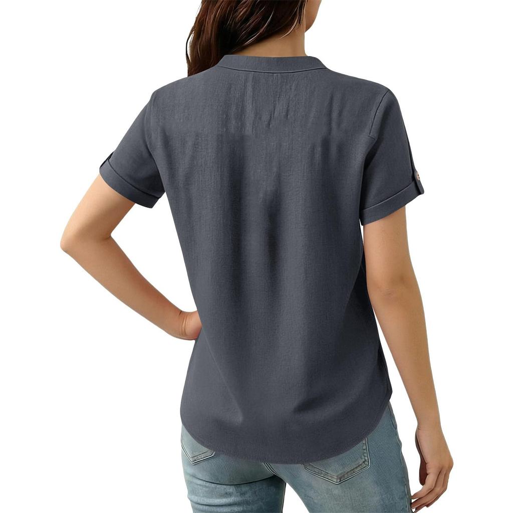 Women's Knit  Short-Sleeve Top Casual Comfortable  Blouse