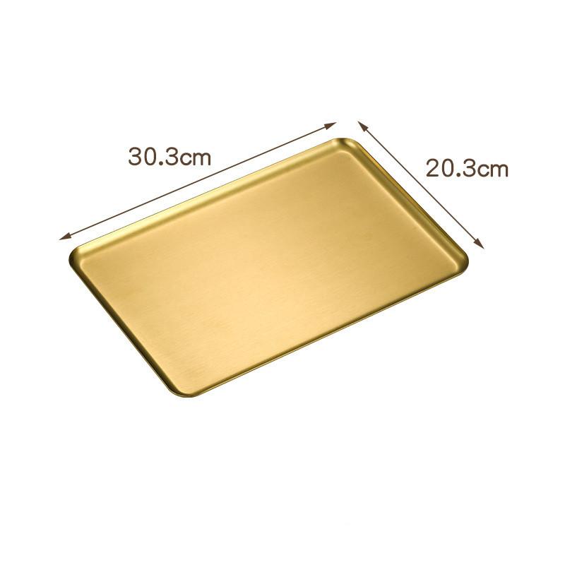 Stainless Steel Shallow Baking Pastry Tray Fruit Sancks Food Storage Plates Non-Stick Dishes Cake Pan Cookware For Kitchen