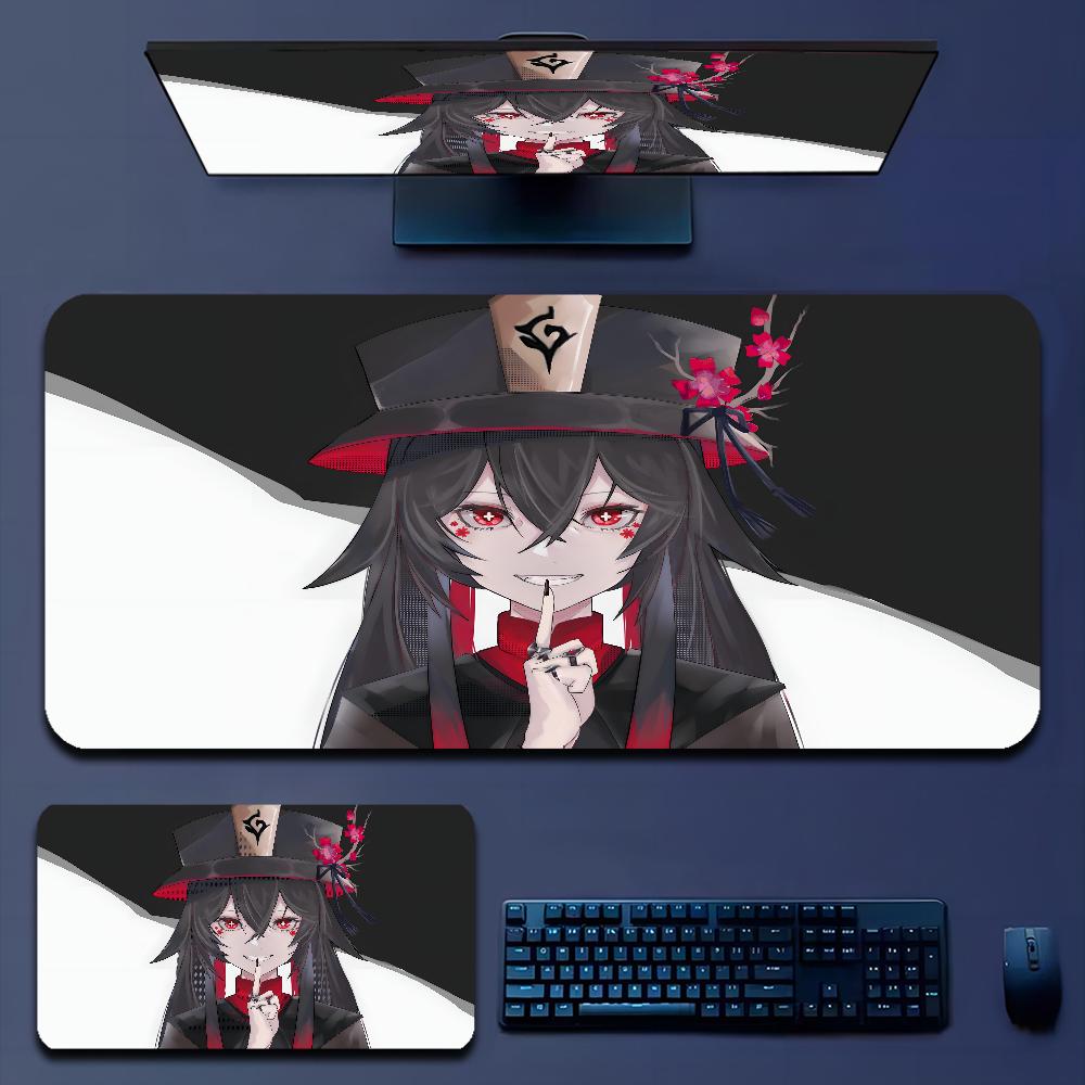 Genshin Impact Hu Tao Anime Mousepad Boy Pad Natural Rubber Gaming Mousepad Desk Mat Size For Gameing World Of Tanks CS GO Zelda