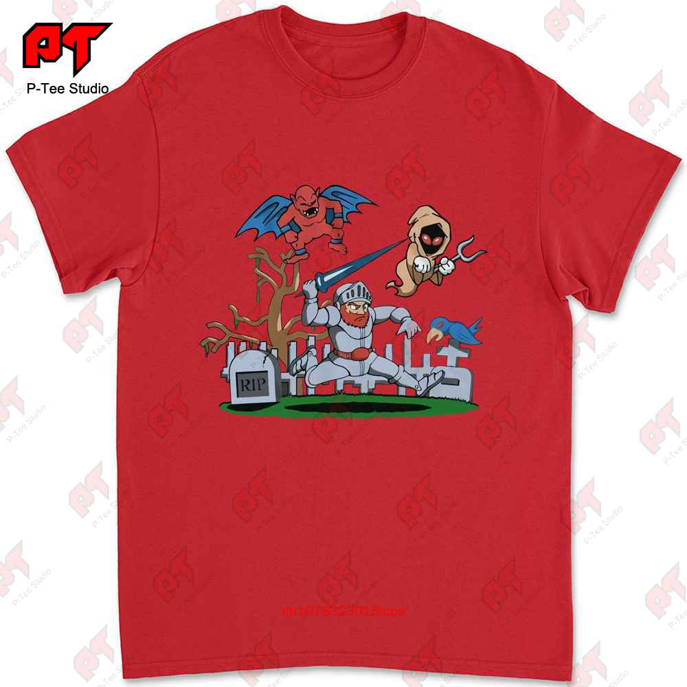Ghosts N Goblins Graveyard Black Heather Tshirt GZNQ S