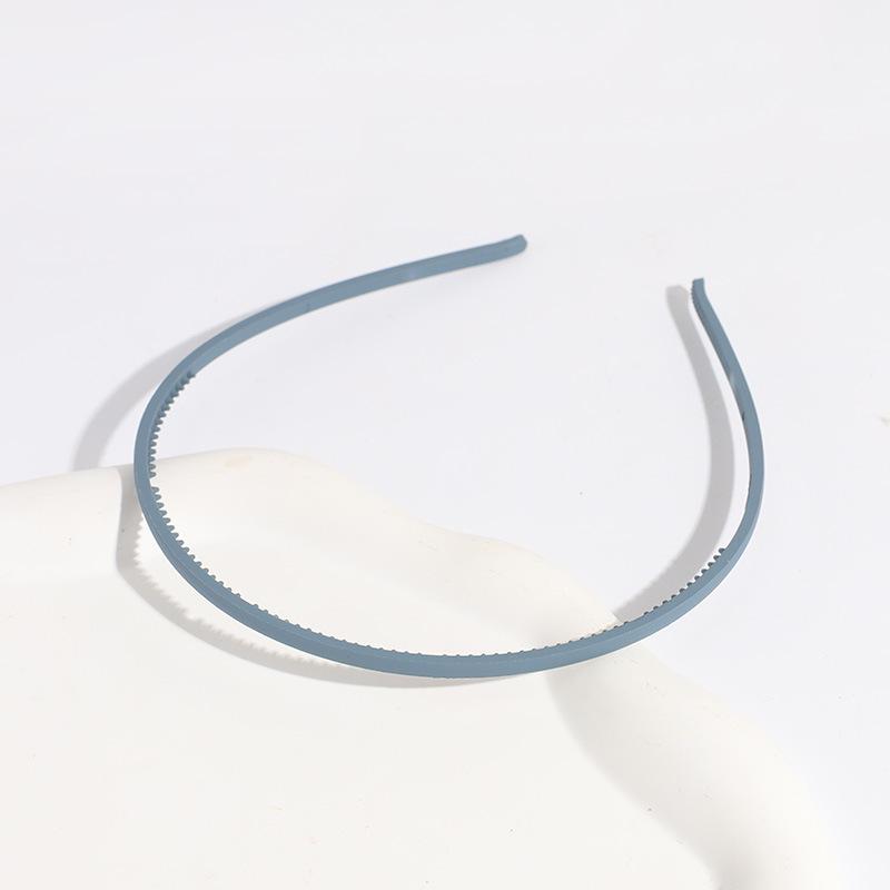 5mm Frosted Plastic Headband for Girls: Creative, Solid Color, Thin Edge with Teeth, Non-Slip, Versatile Hair Accessory