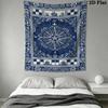 Compass Wall Tapestry Aesthetic Wall Hanging Printed Fabric Blanket Decorative Tapestries for Bedroom Living Room Home Decor