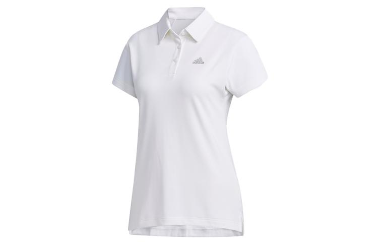 Adidas Polo Shirts Women s White Polo Collar Moderate Straight Fit FK1388 L