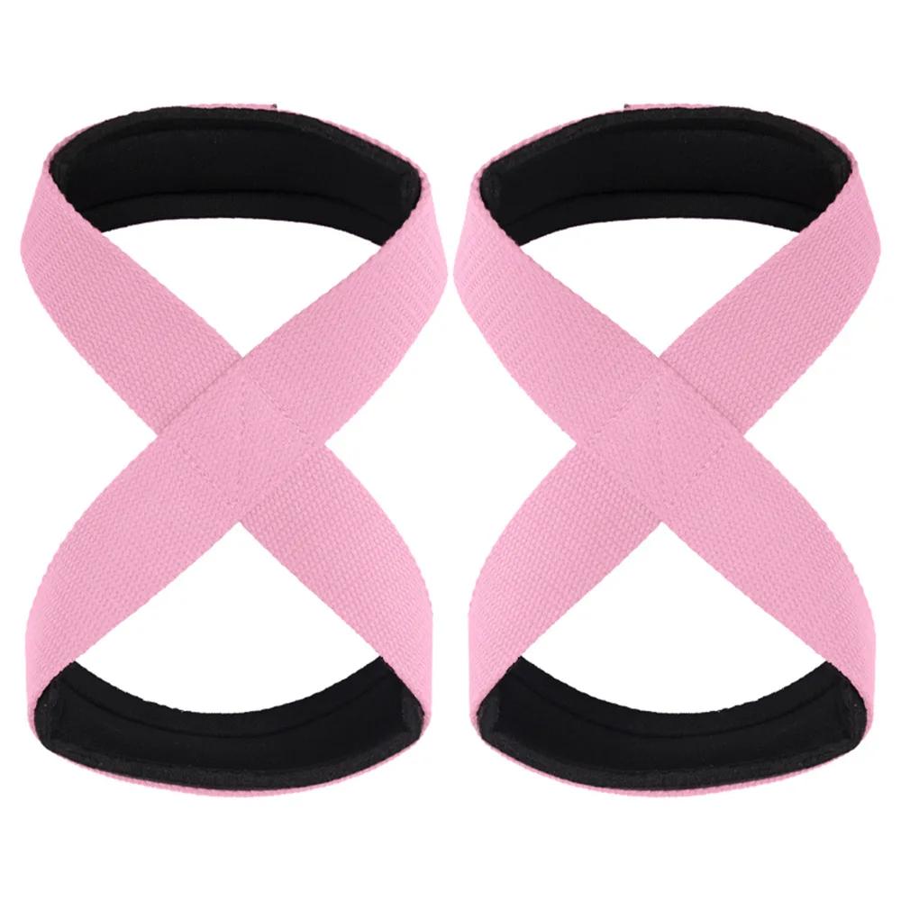 Padded Figure 8 Straps Deadlift Weight Lifting Wrist Straps Performance Lifters Workout Pull-Ups Horizontal Bar Gym Fitness