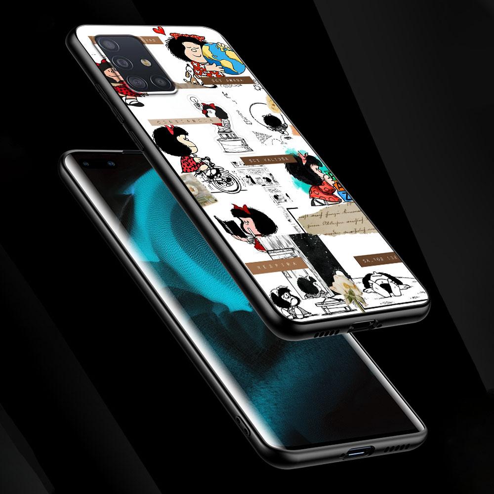 Cute Mafalda Case for Samsung Galaxy A51 A53 A54 A31 A52 A12 A13 A21s A22 A32 A11 A22 A33 A41 A52s A73 A14 A24 TPU Phone Cover