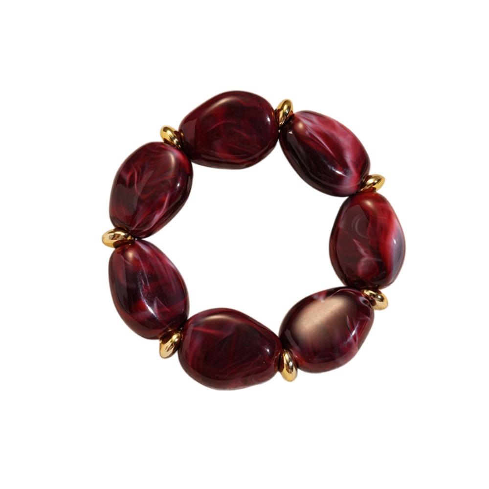 Oval Irregular Wide Bracelet Bohemian Retro Hand Ring Simple Acrylic Bangle  Girls