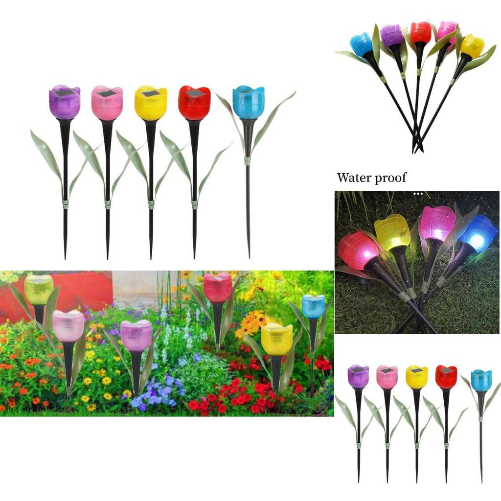 Stylish Solar Energy Tulip Garden Light Water Proof Led Lights For Lawn And Landscape