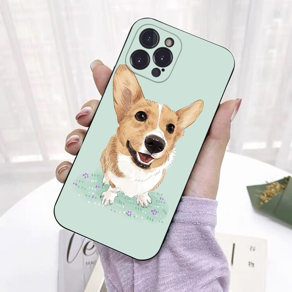 Cute Corgi  Phone Case For iPhone 6 7 8 Plus 11 12 13 14 Pro SE 2020 MAX Mini X XS XR Back Funda Cover