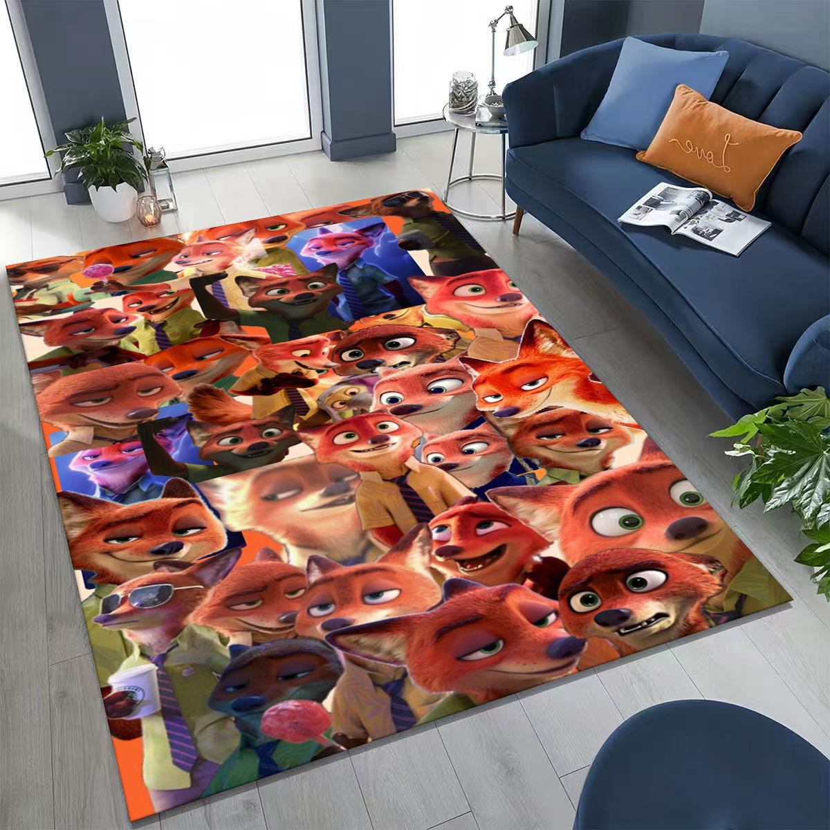 

27 Style Zootopia Judy Nick Cartoon Rug for Bedroom Living Room Sofa Home Doormat Decor, Large Kids Non-slip Floor Mat Gift 40x60cm( 15x23in )