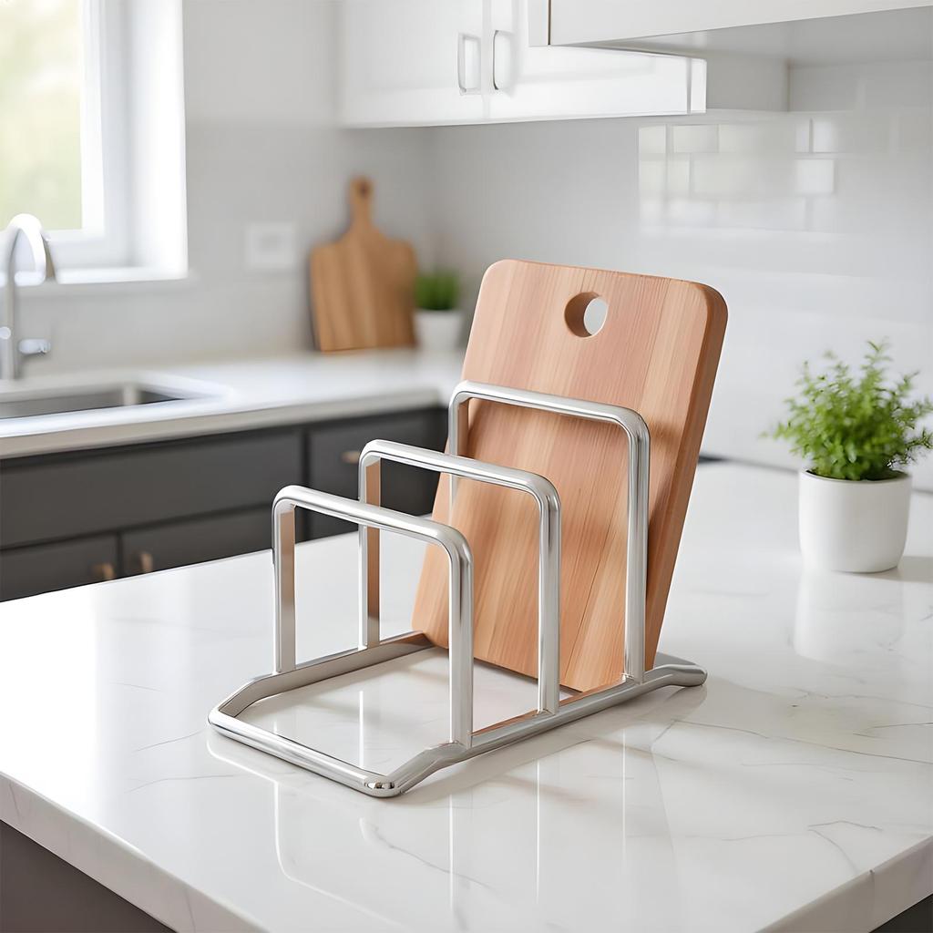 Chopping Board Holder Multi-Functional Large Capacity Cutting Board Holder for Counter for Home Apartment Rental House