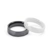 Ins Style Men's 6MM Arc Faceted Geometric Design Black Ceramic Ring Minimalist Jewelry  Available