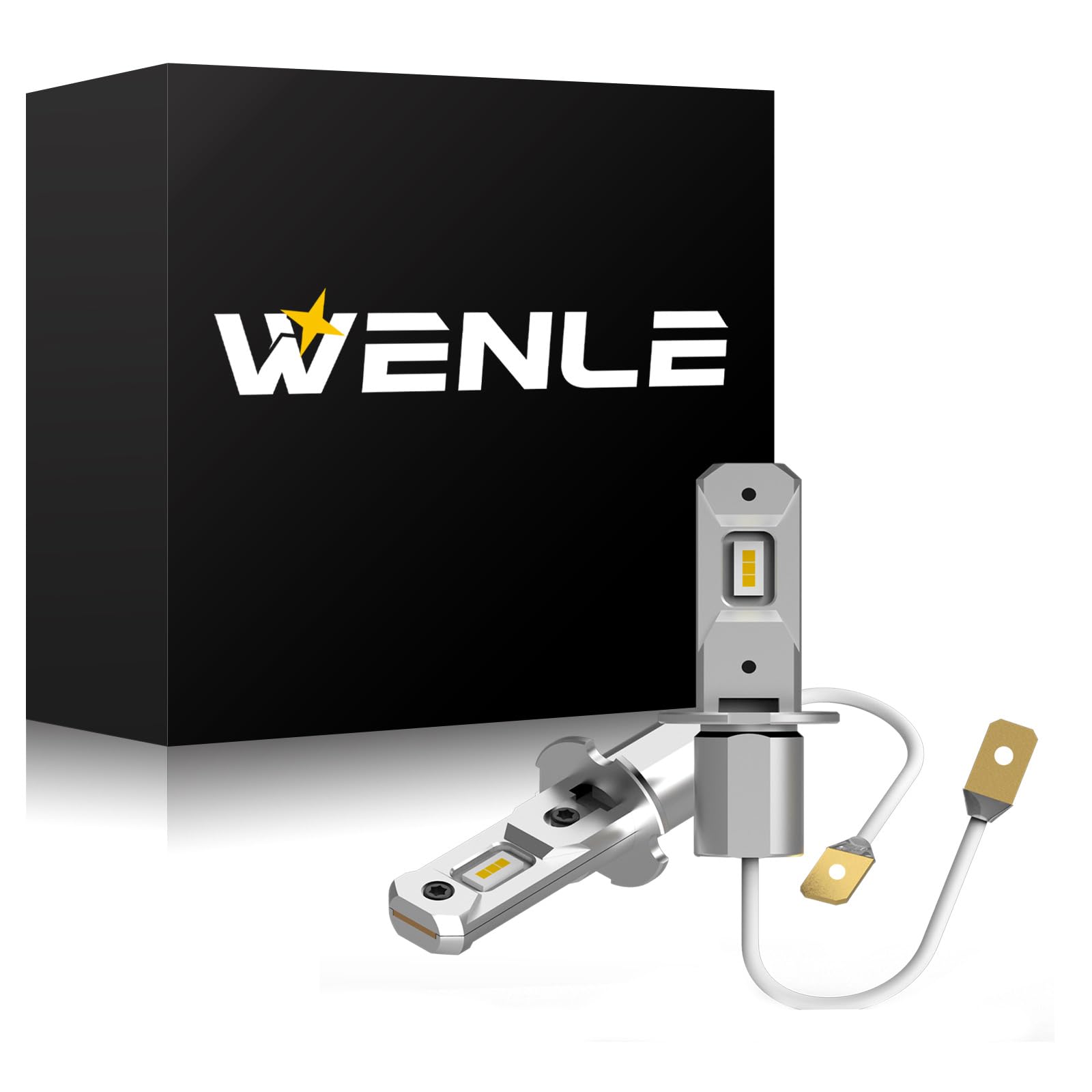 

WENLE Ultra Compact Explosive Light H3 LED Fog Lamp, Truck, Yellow, 3000K, Compatible with H3 жёлтый
