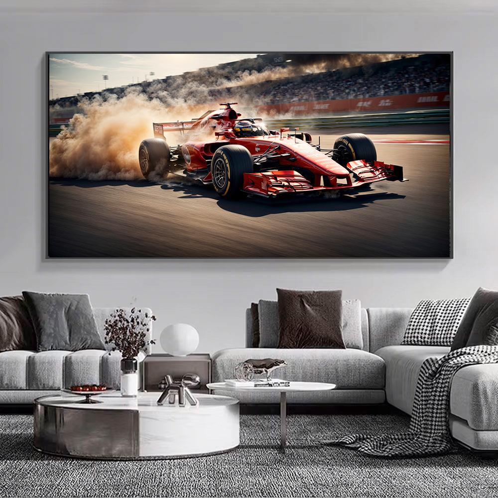 Racing Car Wall Art Picture Vehicle Modern Canvas Painting Poster and Print for Living Room Bedroom Home Decor