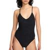Nike Swim Retro Flow Comfortable Solid Color One-Piece Swimsuit Women swimsuit Black NESSE244-001