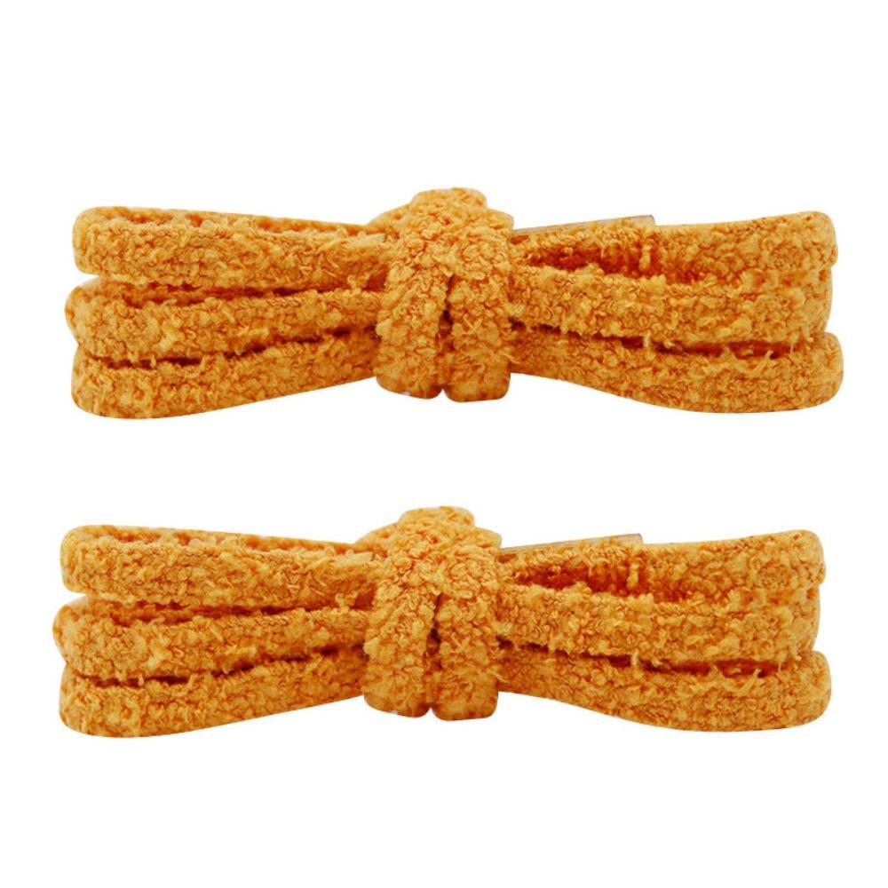 1 pár Dámské nadýchané měkké tkaničky do tenisek Ploché tkaničky Kreativní plyšové tkaničky do bot